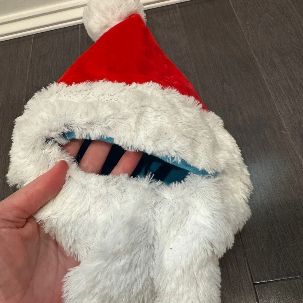 Barkbox 🎊HP🎉 Festive Christmas Holiday Red White Santa Hat with Beards for Dogs